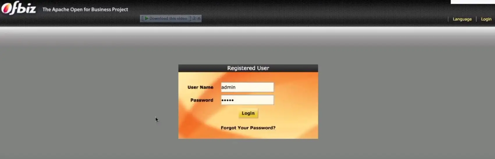 Apache OFBiz (Open For Business) Project