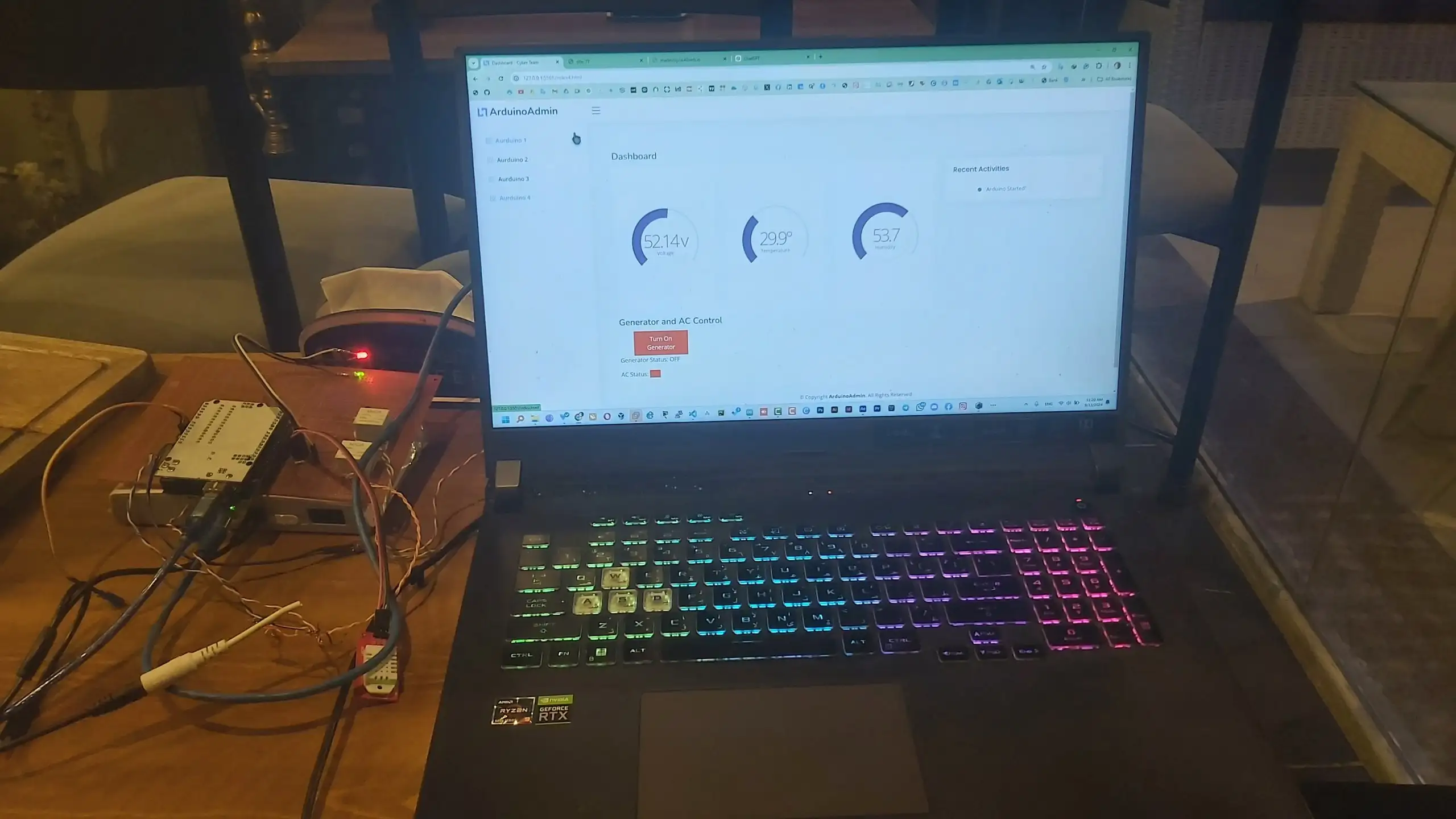 Interactive IoT Monitoring and Cooling System