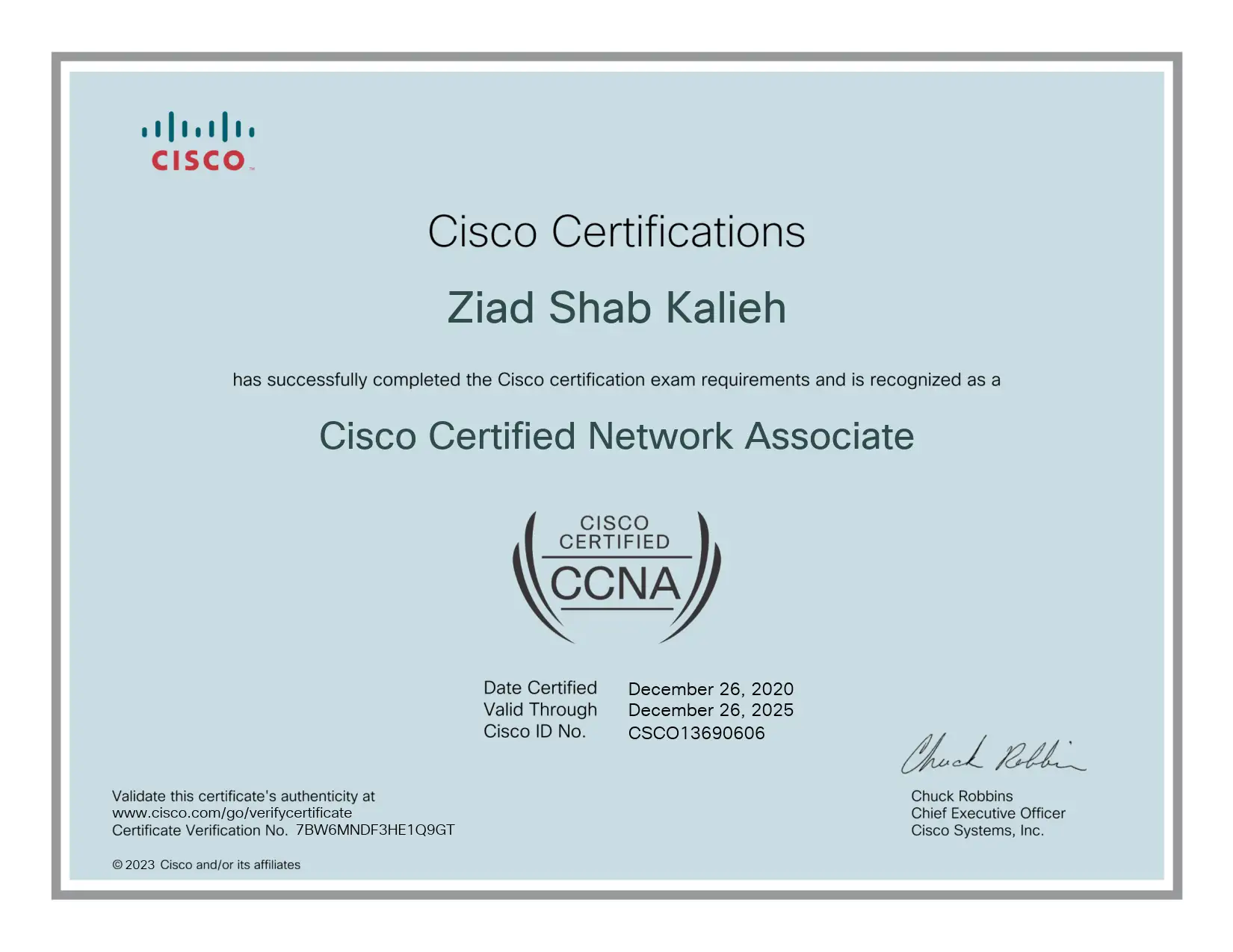 Official Cisco CCNA Certificate