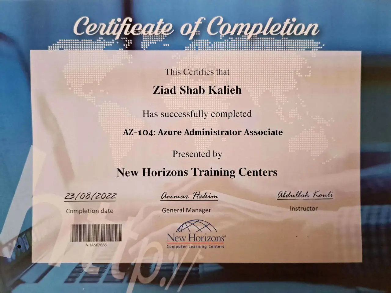 Azure Administrator Certificate