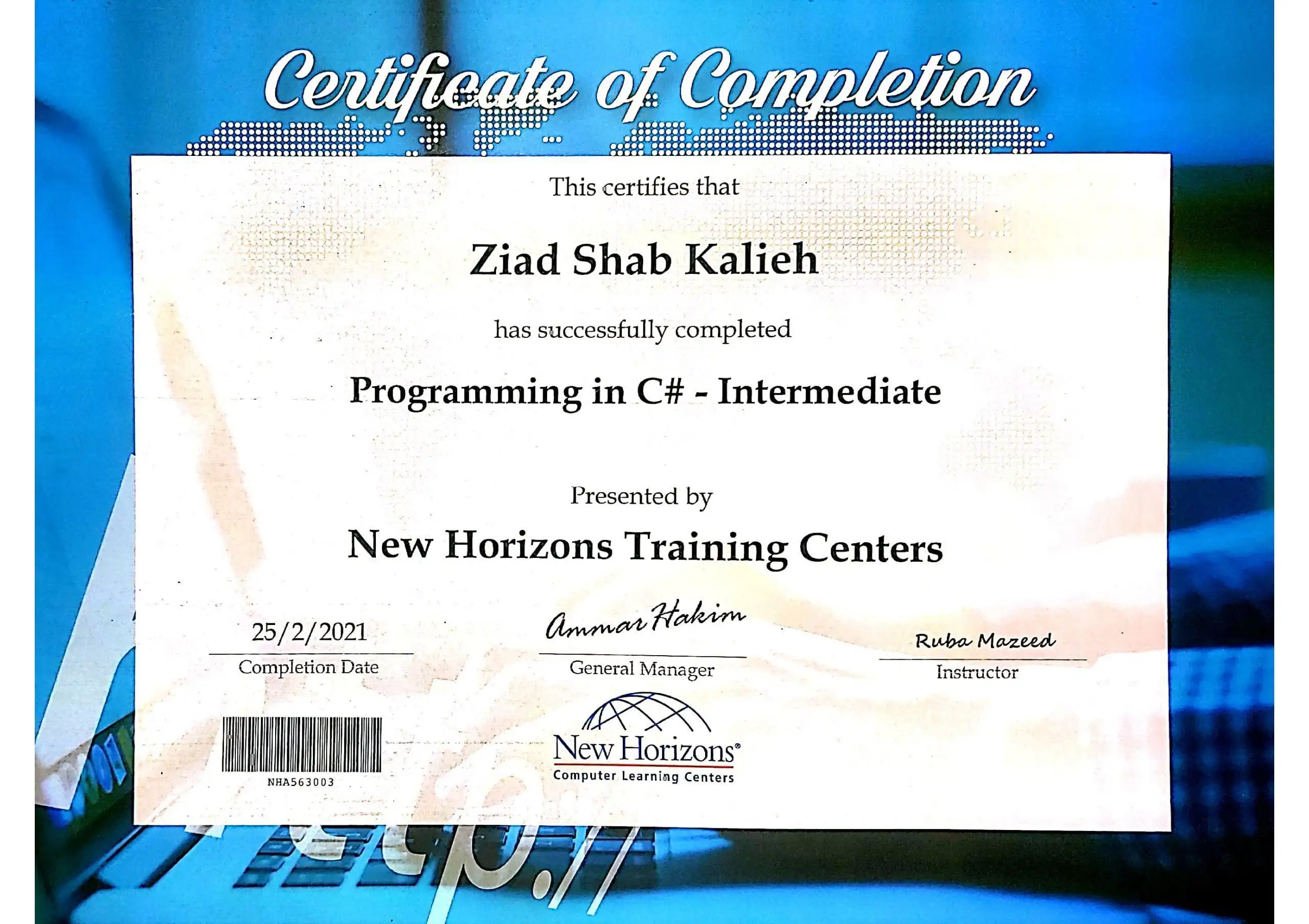 Programming in C# - Intermediate Certificate