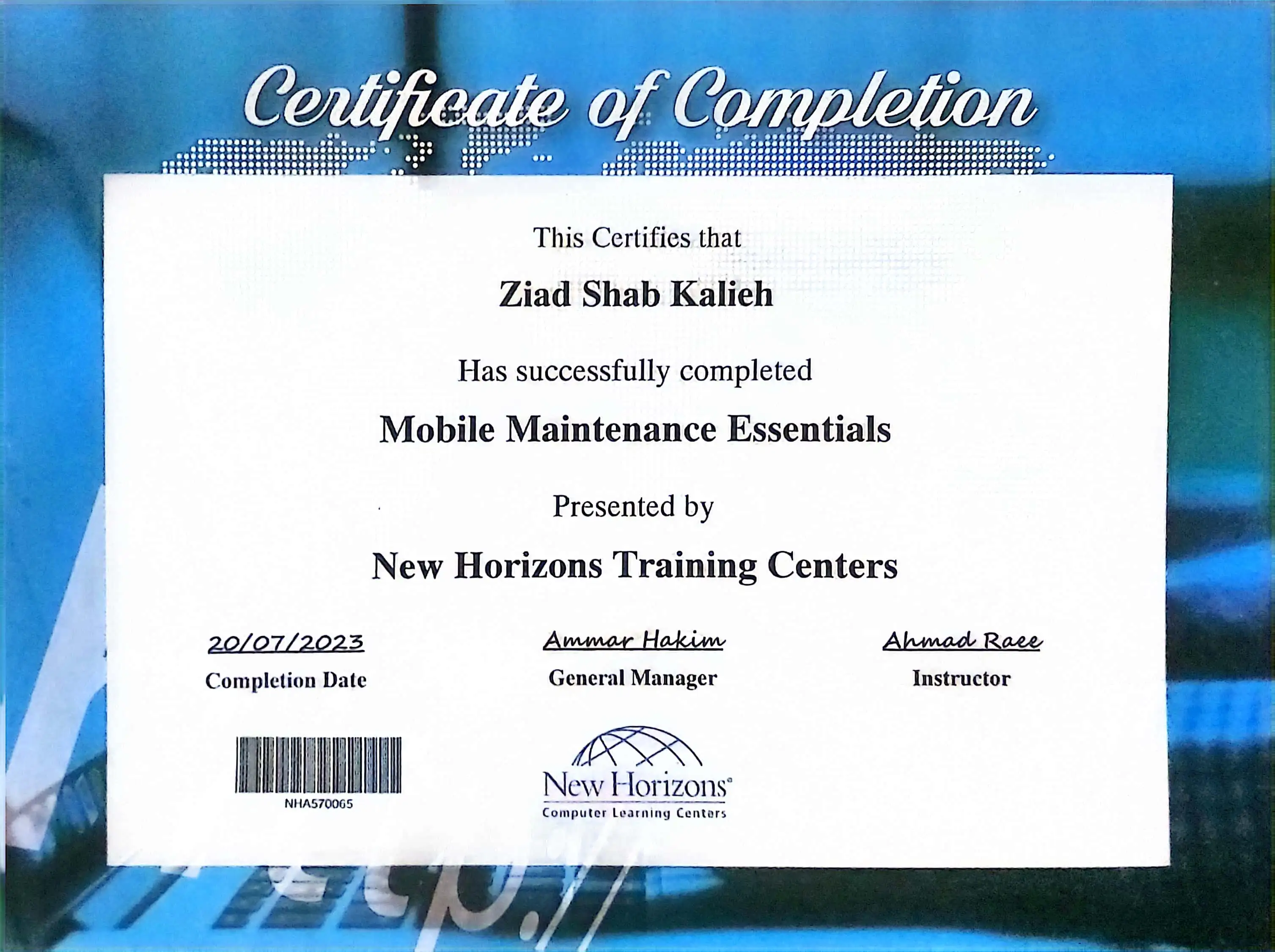 Mobile Maintenance Essentials Certificate